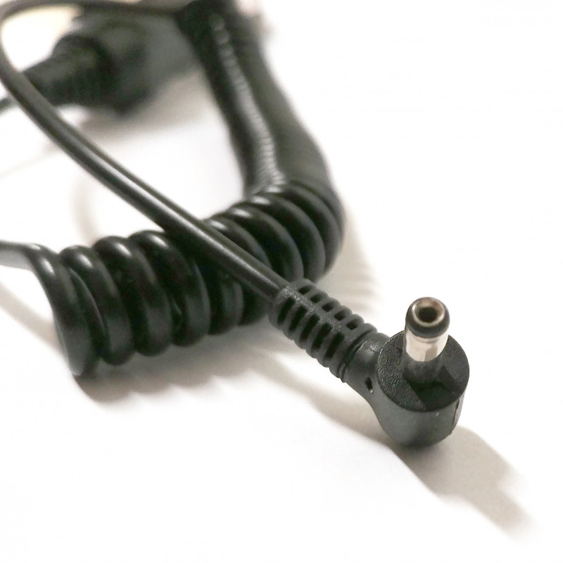 AUTO LIGHTER PLUG W/CURLY CORD, RIGHT-ANGLE 1.3MM