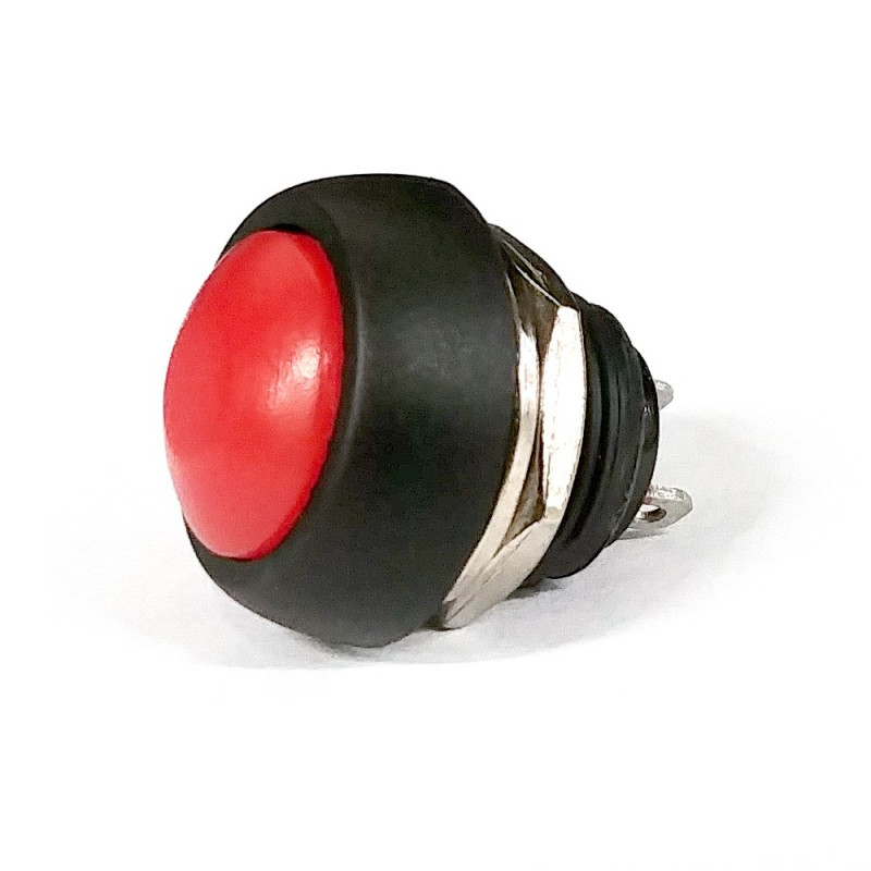 PUSH BUTTON IP67 WATERPROOF MOMENTARY RED SOLDER TAP