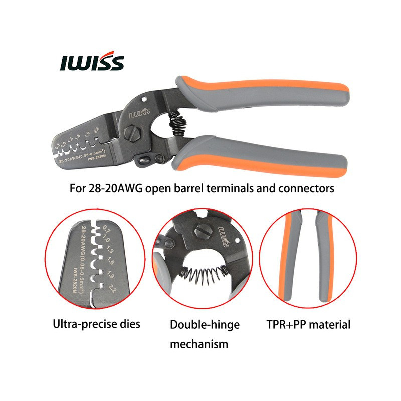 IWISS CRIMPING TOOL IWS-2820M 28AWG-20AWG