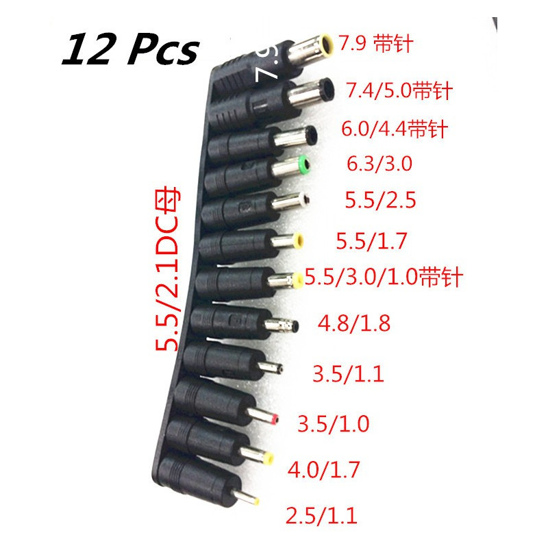 AC/DC ADAPTER PLUG 12PCS