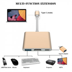 USB C TO HDMI W/ USB 3.0 CHARGING SLOT