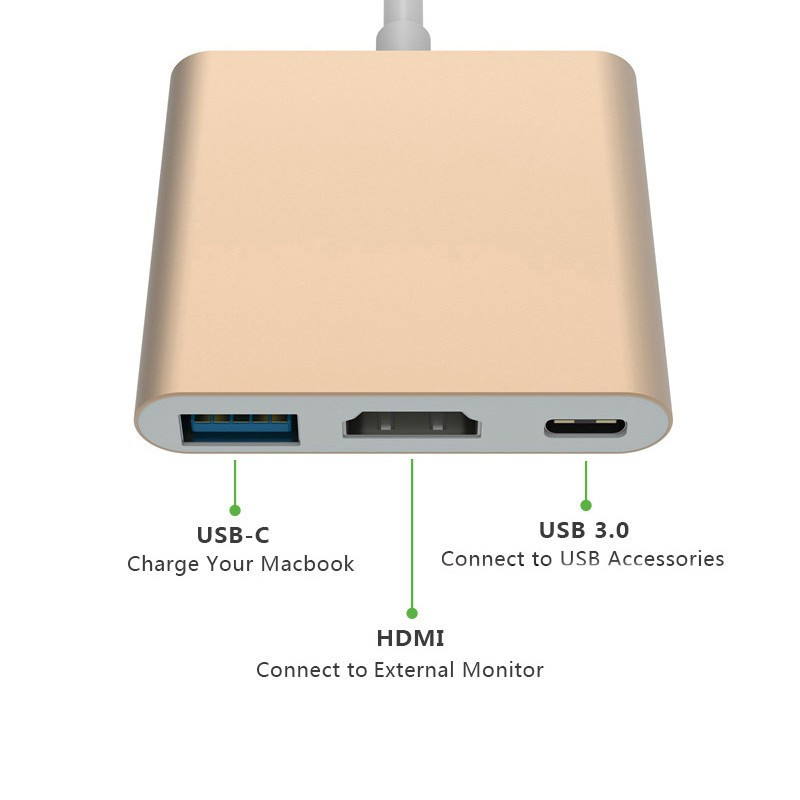 USB C TO HDMI W/ USB 3.0 CHARGING SLOT