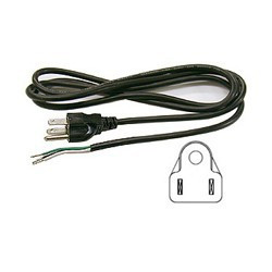 POWER CORD 3-LINE OPEN END CSA 16AWG, 5FT 