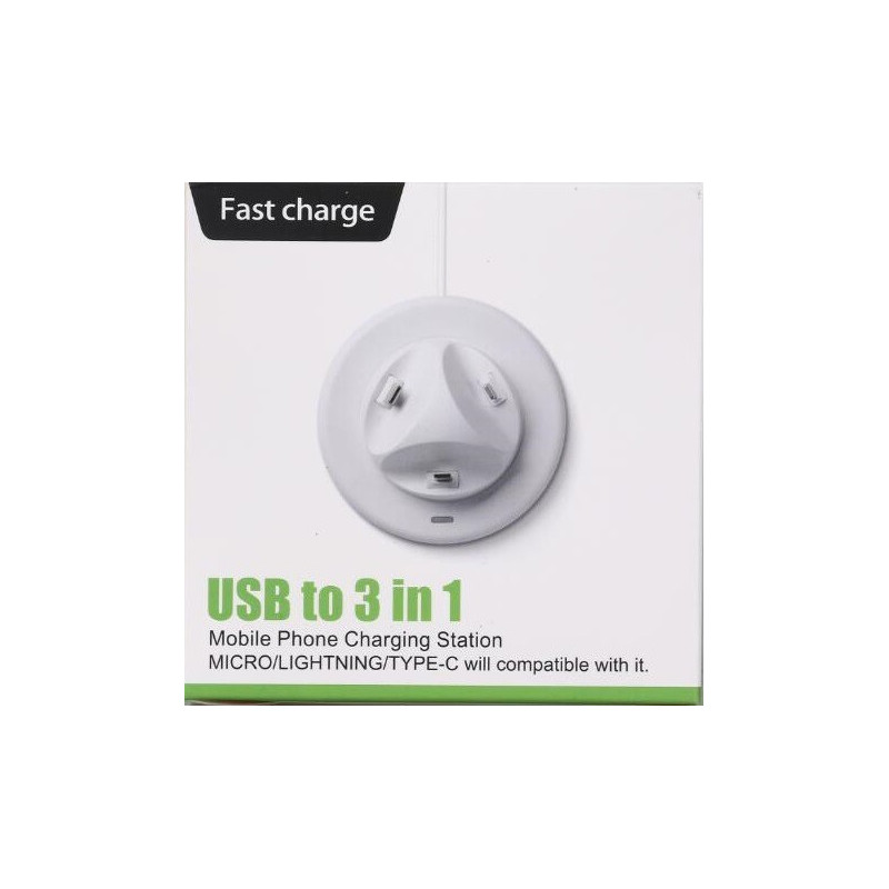 USB 3 IN 1 FAST CHARGER (MICRO / LIGHTNING / TYPE C)