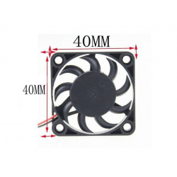 DC FAN 40X40X10MM 12V 0.15A R/B 0.9M WIRE/2P JST 