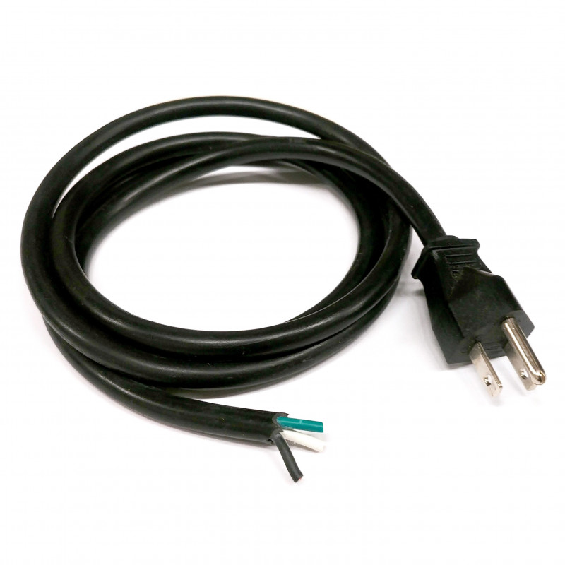 POWER CORD 3-LINE OPEN END CSA 16AWG, 5FT 