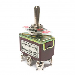 TOGGLE SWITCH,DPDT,ON-OFF-(ON),20A,SCREW LUG