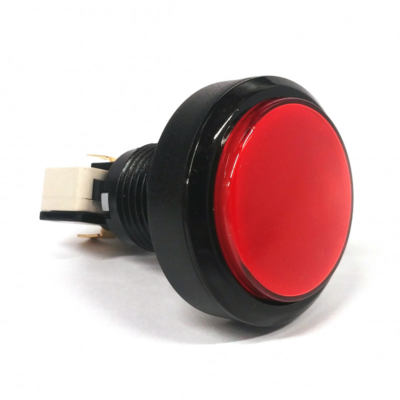 PUSH BUTTON 35MM RED W/MICRO SWITCH 12V LED