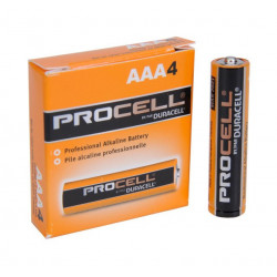 BATTERIES DURACELL PROCELL 1.5V AAAX4-PKG ALKALINE