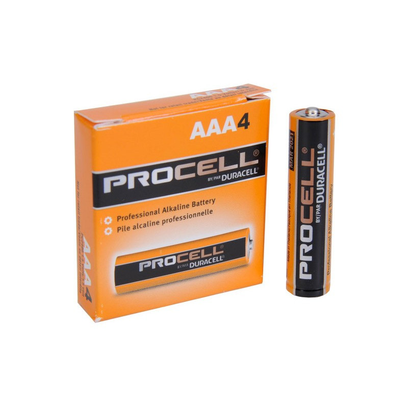 BATTERIES DURACELL PROCELL 1.5V AAAX4-PKG ALKALINE