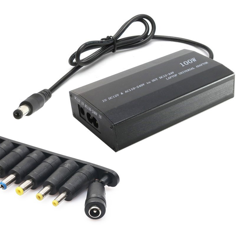 UNIVERSAL LAPTOP ADAPTOR FOR AUTO, 100W, 5A-6A