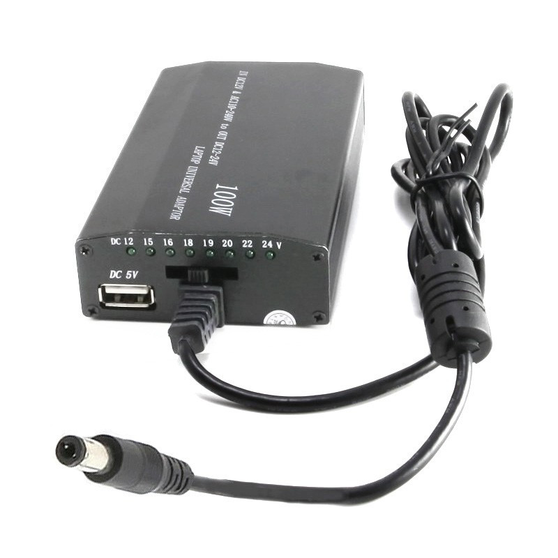 UNIVERSAL LAPTOP ADAPTOR FOR AUTO, 100W, 5A-6A