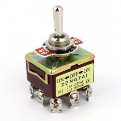 TOGGLE SWITCH 3PDT ON-OFF-ON 250V 15A