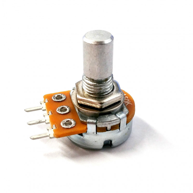 POTENTIOMETER, ALPHA A50K VERT MOUNT SHORT SOLID SHAFT 16MM