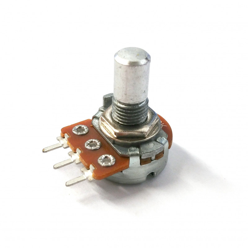 POTENTIOMETER, ALPHA C10K REV AUD VERT MNT SOLID SHAFT 16MM