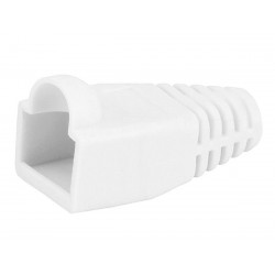 RJ-45 RUBBER BOOT WHITE 10 PCS