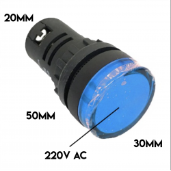 PILOT LAMP LED 220VAC BLUE...