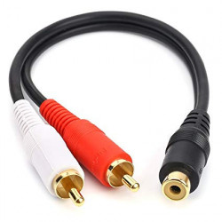 AUDIO CABLE, RCA(F) TO 2...
