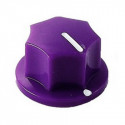 KNOB, FLUTED MXR STYLE, 15.5X11.5MM, PURPLE