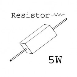 RESISTORS 5W 5.1K OHM 5%