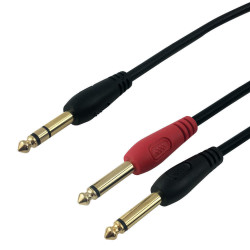 AUDIO SPLITTER CABLE 1/4"...