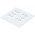 WALL PLATE 2-GANG FOR KEYSTONE 12-HOLE WHITE