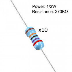 RESISTORS 1/2W 270K 5% 10PCS