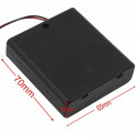 BATTERY HOLDER, AAx4, ENCLOSED w/SWITCH