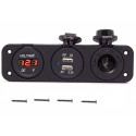 AUTOMOTIVE PANEL MOUNT W/USB & SOCKET