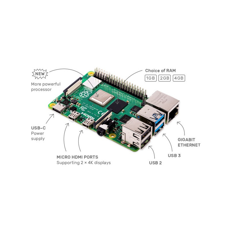 RASPBERRY PI 4 MODEL B, 4GB RAM