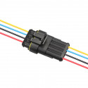 AMP SUPERSEAL 1.5 SERIES, 4 POSITION, W/WIRE,  M/F SET