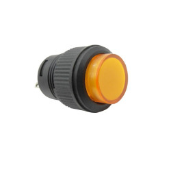 PUSH BUTTON, 16MM YELLOW...