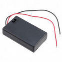 BATTERY HOLDER, AAx3, ENCLOSED w/SWITCH