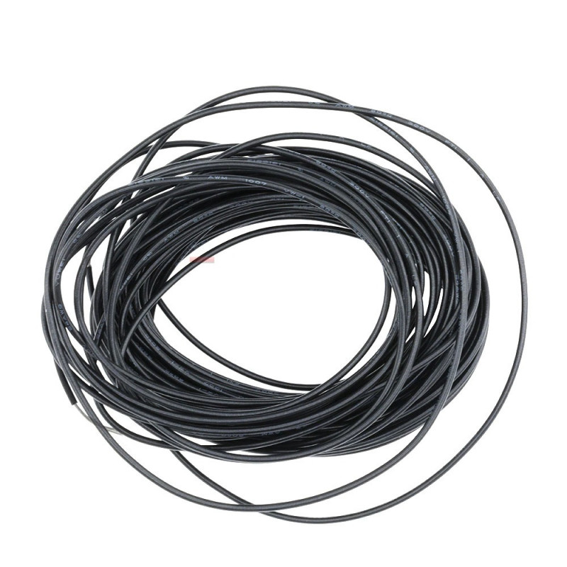 UL1015 STRANDED HOOK UP WIRE, 18AWG BLACK, 10FT/PKG (0.18mmx34) 600V