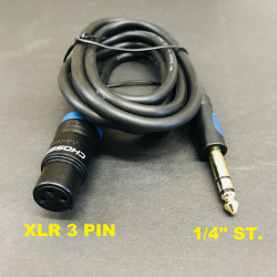 AUDIO CABLE, 1/4" - XLR(F),...