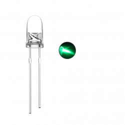 LED 3MM REGULAR GREEN 5PCS