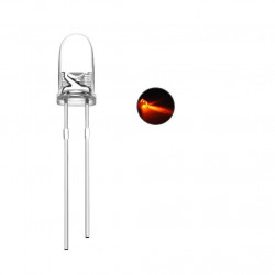 LED 3MM CLEAR ORANGE 5PCS