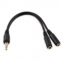 AUDIO CABLE, 3.5mm(M) TO 2x3.5mm(F), 0.2M  