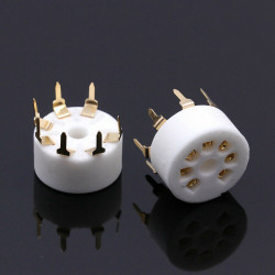 TUBE SOCKET 7-PIN GOLD PCB...