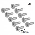 SCREW M4X14MM FLAT COUNTERSUNK 10PCS/PKG