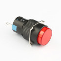 PILOT LAMP RED 12V ROUND TYPE LA128AY-D