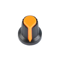 KNOB PLASTIC BLACK/ORANGE