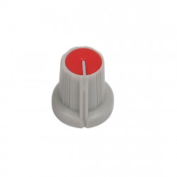 KNOB PLASTIC GRAY/RED