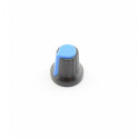 KNOB PLASTIC BLACK/BLUE