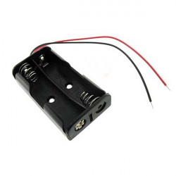 BATTERY HOLDER, AAx2, SIDE...