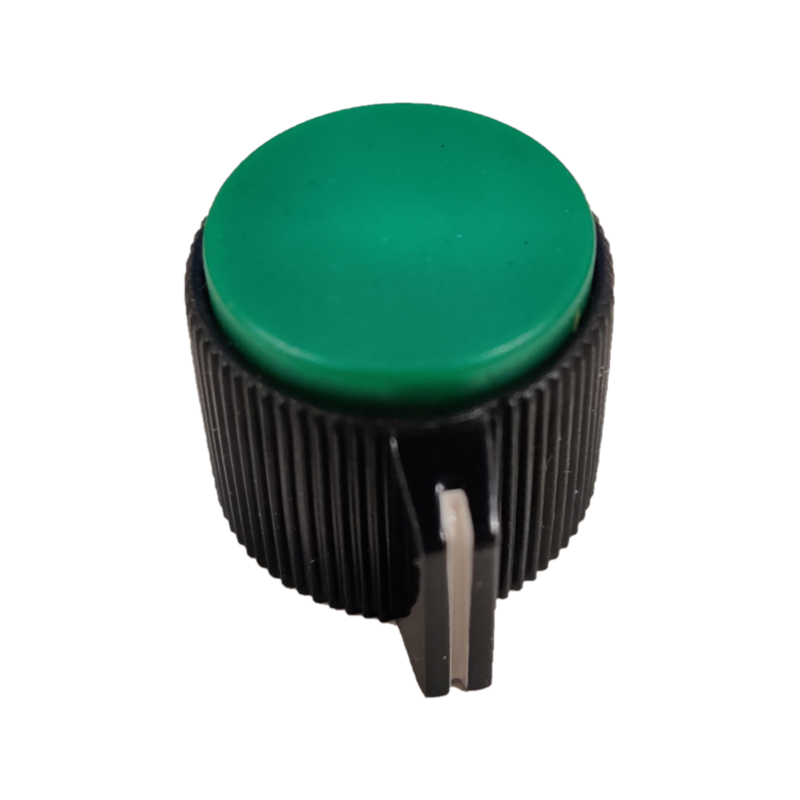 KNOBS RN-118E GREEN 6.4MM