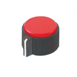 KNOB RN-118E RED 6.4MM