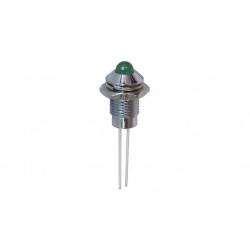 LED 3MM W/METAL HOLDER GREEN