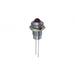 LED 3MM W/METAL HOLDER RED