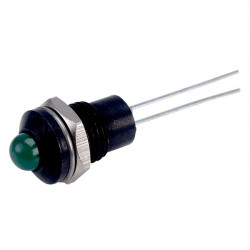 LED 5MM W/PLASTIC HOLDER GREEN